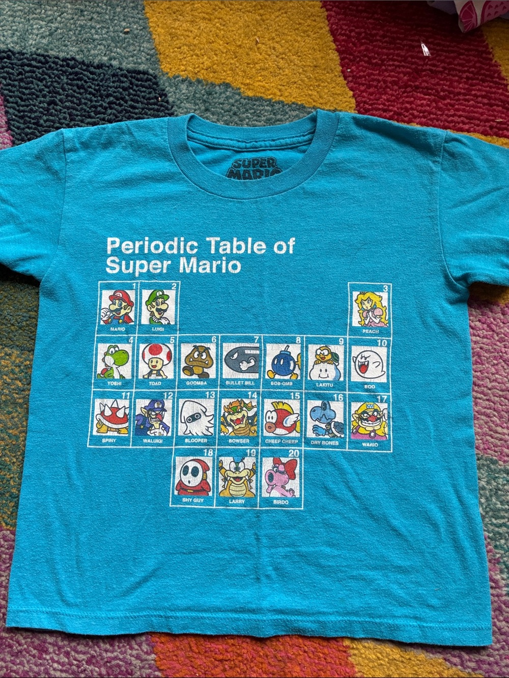 Vintage Nintendo Super Mario Graphic Tee - Turquoise